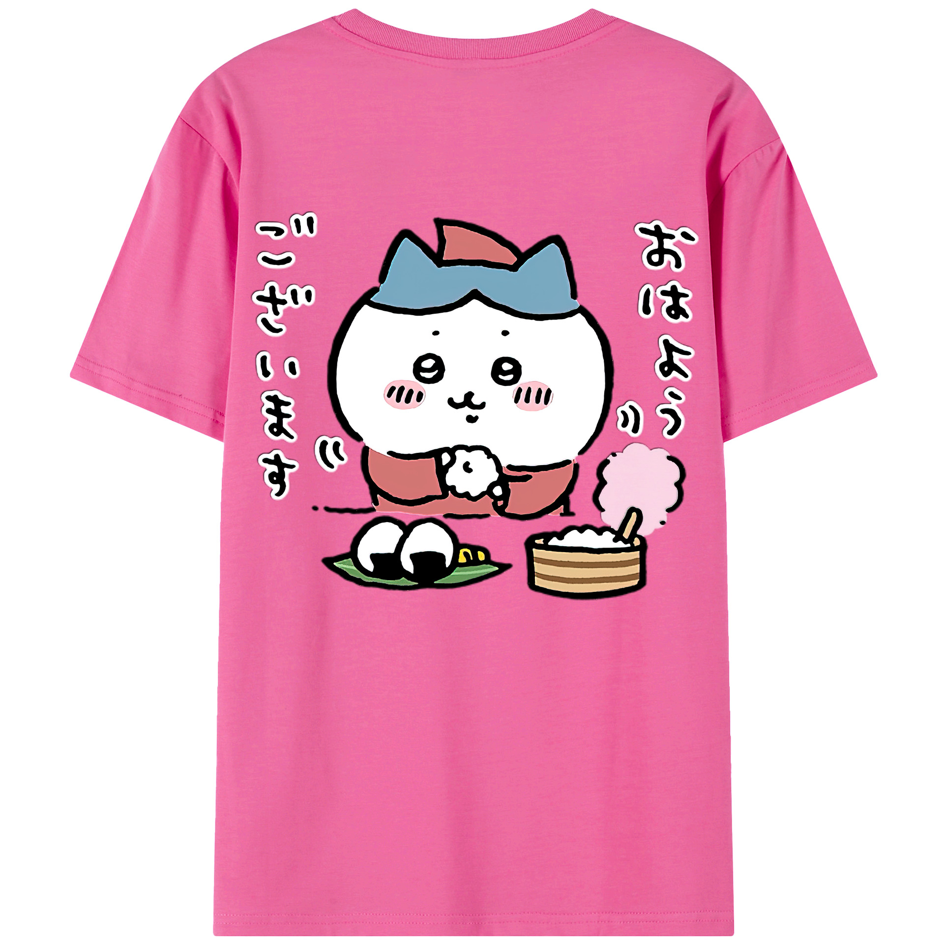 （画像用） ちいかわ ハチワレ Chii-kawa hachiware レディース半袖Tシャツ(バックプリント)
